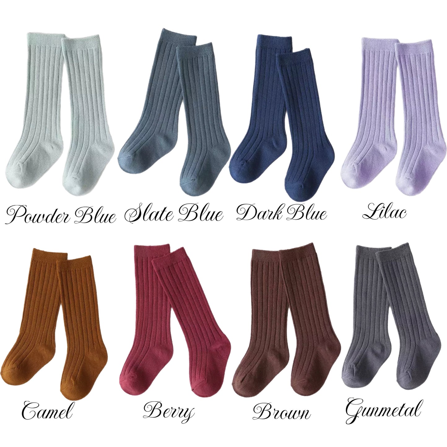 PREORDER Basic Knee Highs (16 colors) CLOSES 9/23