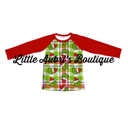 PREORDER Long Sleeve Grinchmas Raglan CLOSES 7/24