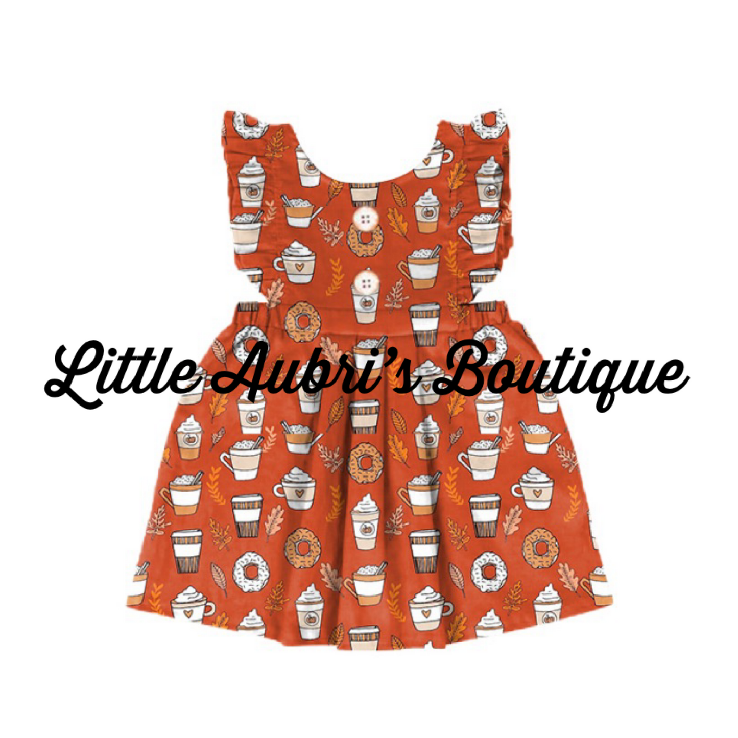 Pumpkin Spice Pinafore Pocket Dress