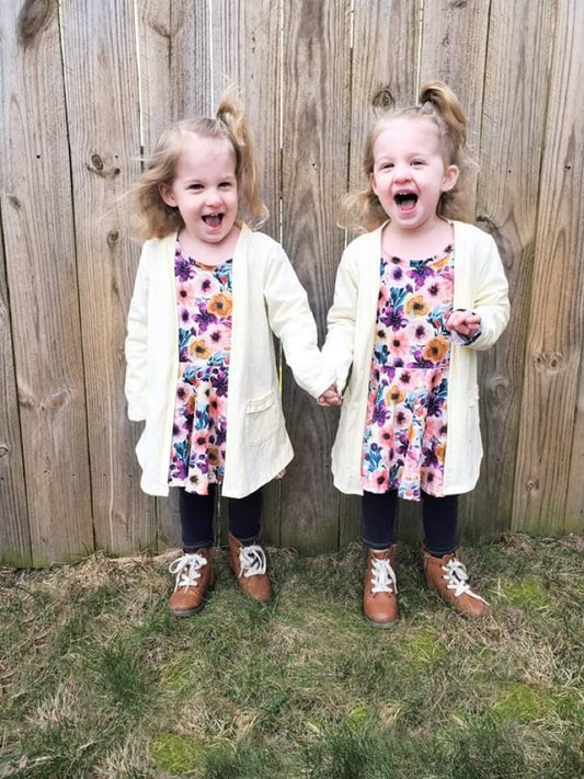 Cream Ruffle Pocket Cardigan