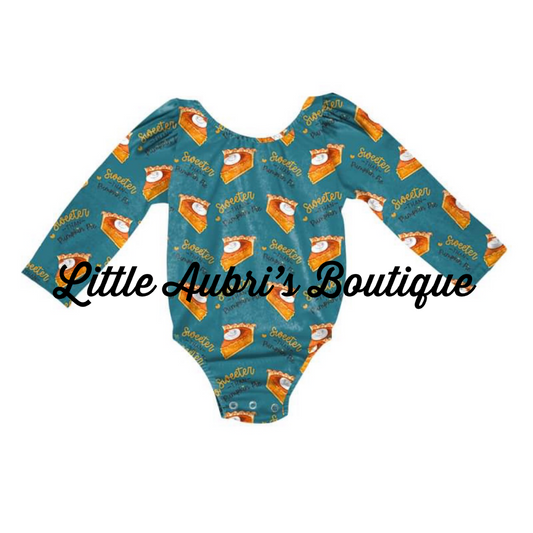 PREORDER Sweeter Than Pie Long Sleeve Leotard CLOSES 8/14