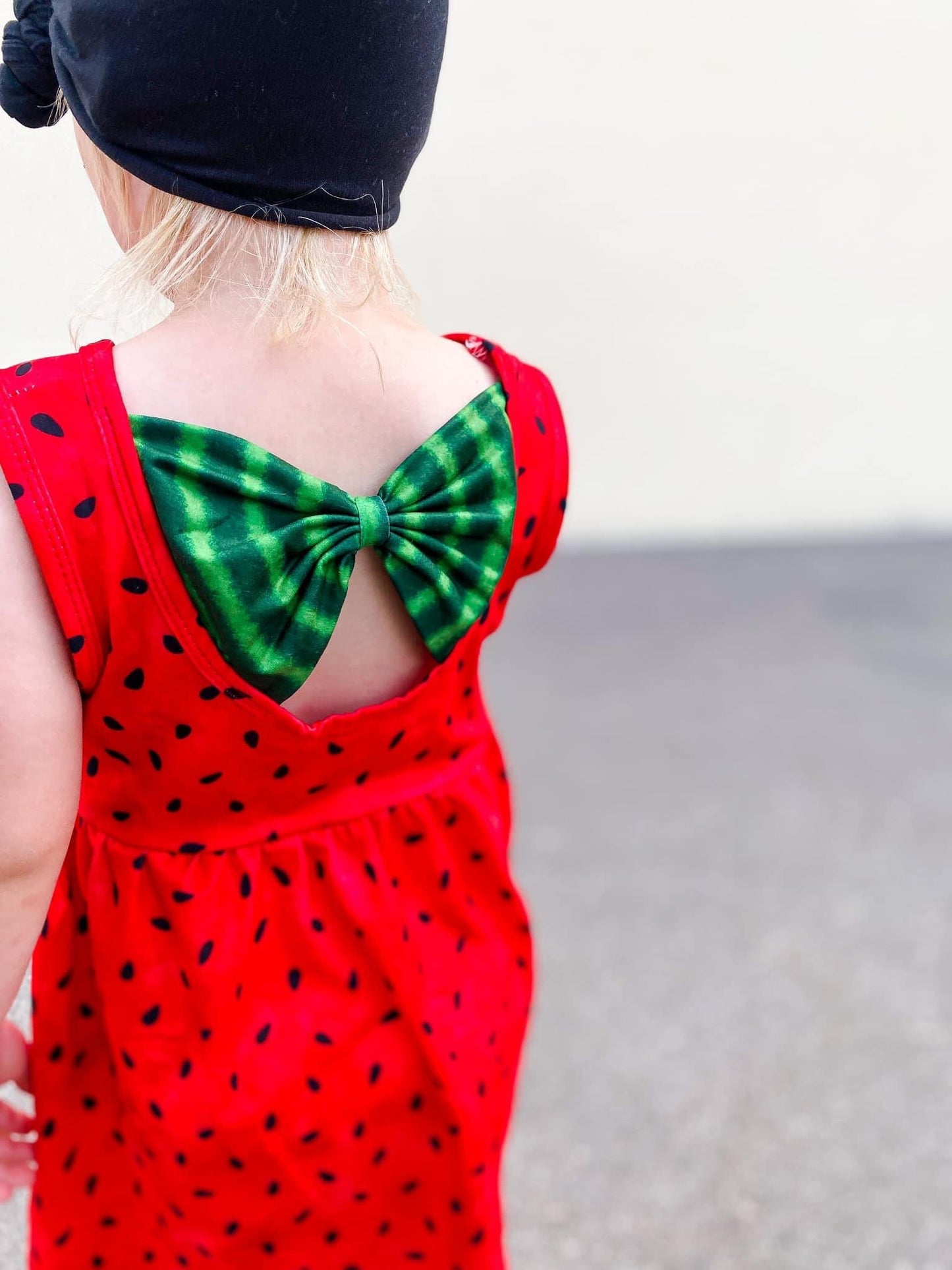 Melon Cutie Bow Back Pocket Dress