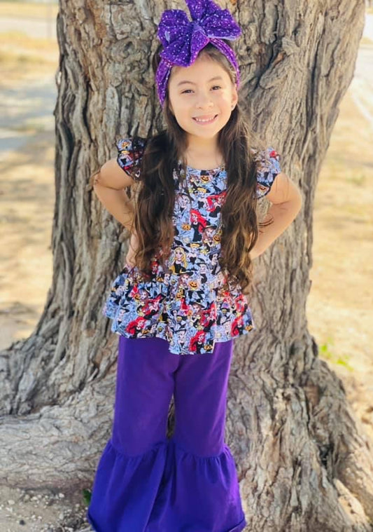 Purple Bell Bottom Pants