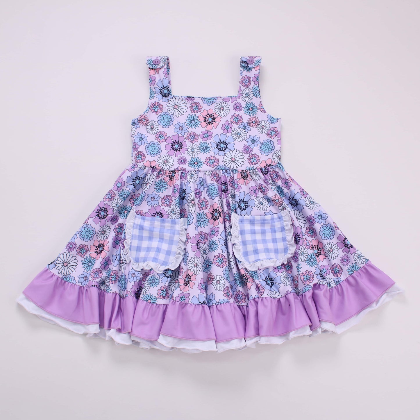 Periwinkle Gardens Lace Pocket Dress