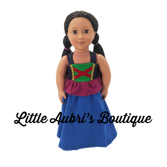 PREORDER Arendelle Princess 18 in. Doll Dress CLOSES 3/8