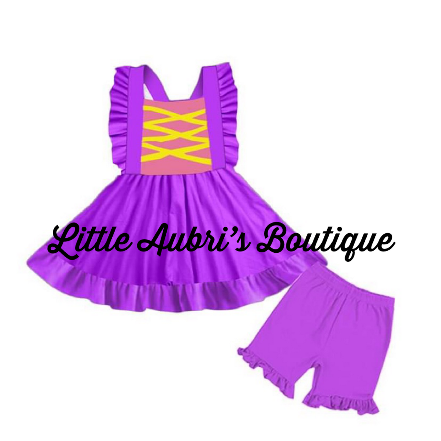 Rapunzel Pinafore Tunic & Short Set