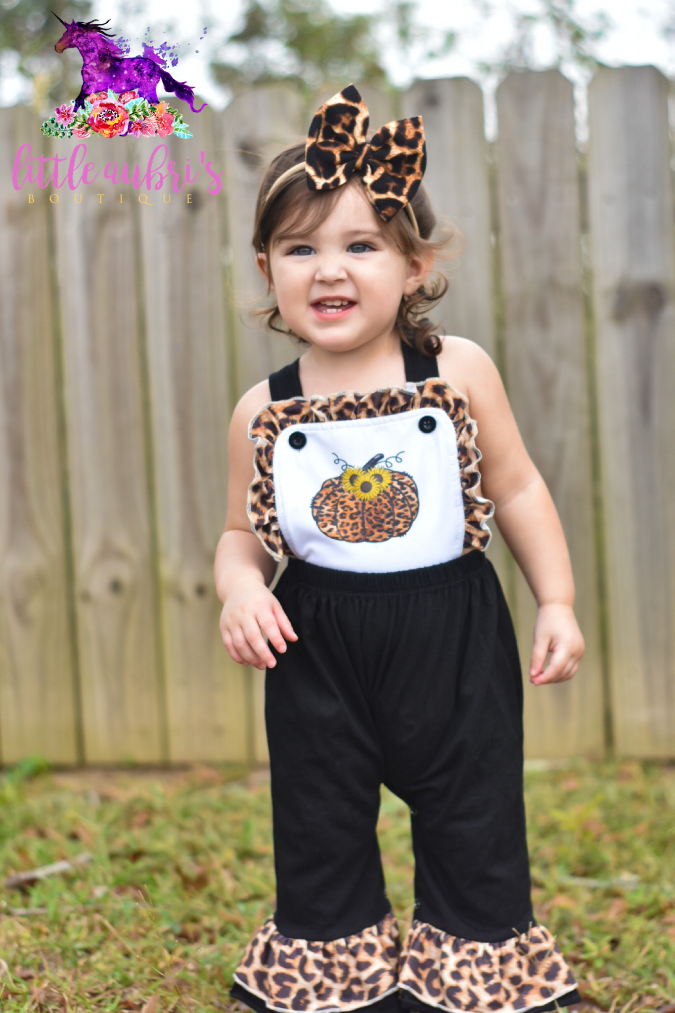 Leopard Sunflower Pumpkin Jumpsuit