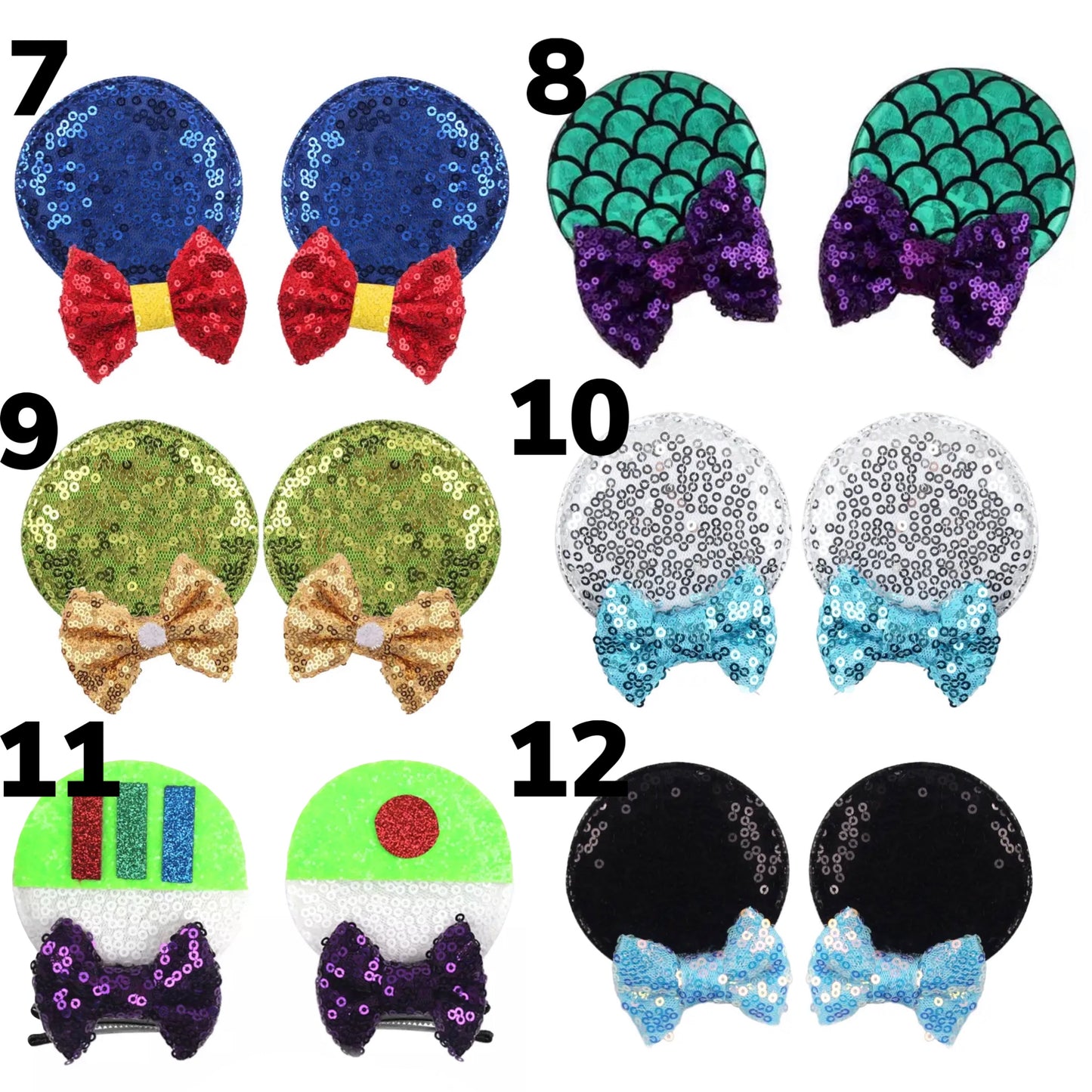 PREORDER Mouse Ear Piggy Clips Set of 2 (18 options) CLOSES 3/8