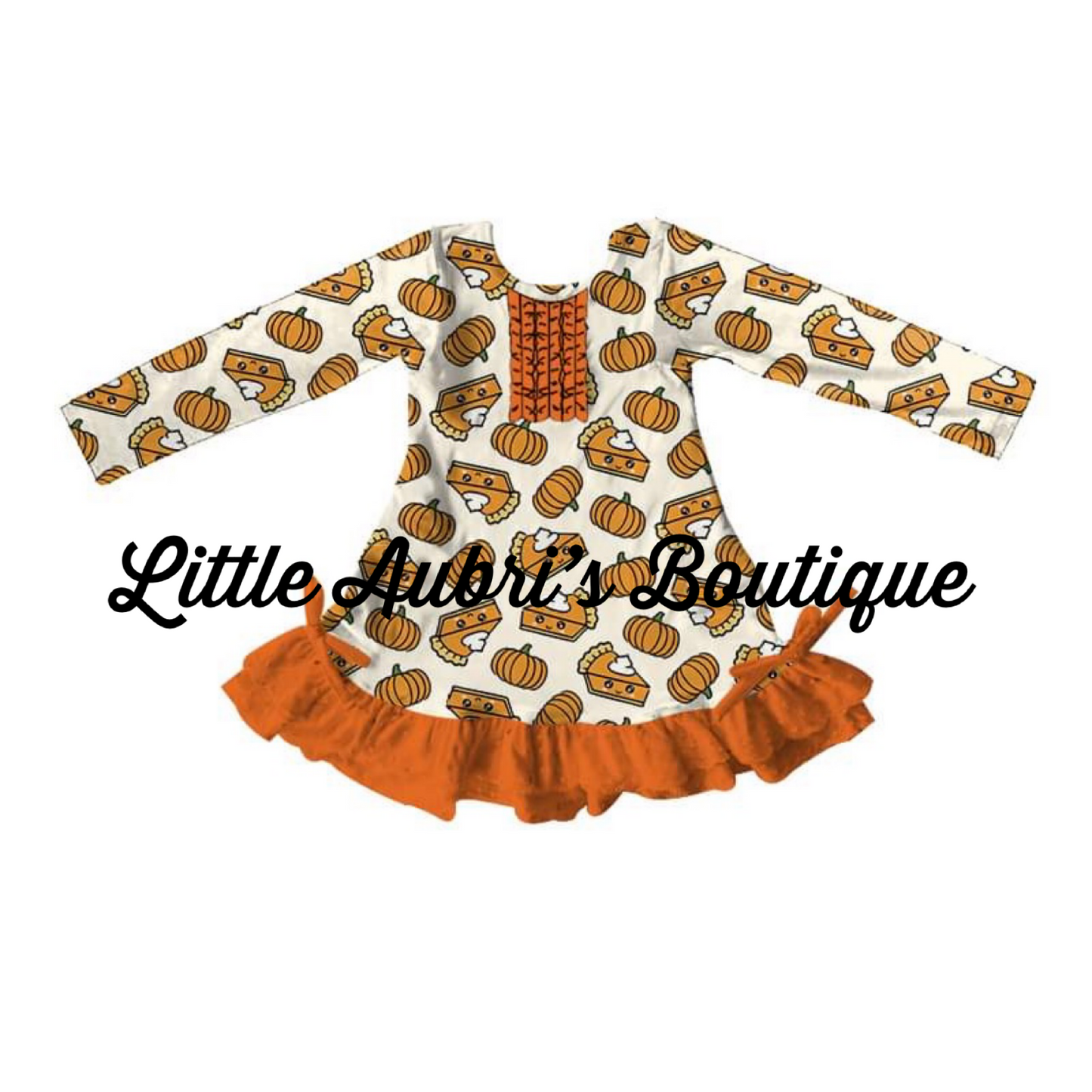 PREORDER Pumpkin Pie Cutie Ruffle Pajama Dress CLOSES 8/14