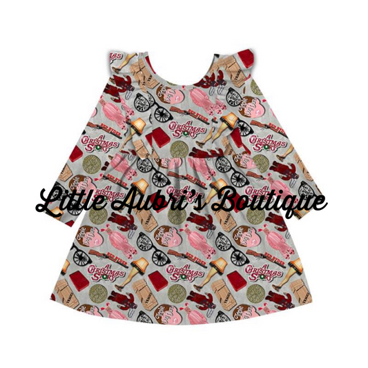 PREORDER Christmas Classic Long Sleeve Ruffle Dress CLOSES 7/31