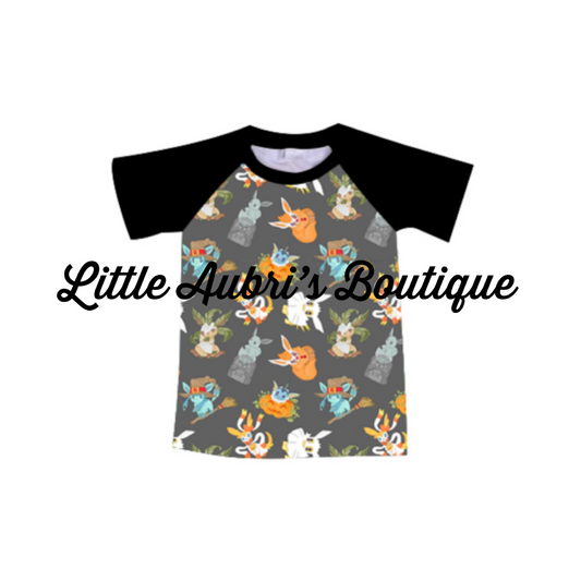 Halloween Pocket Monsters Raglan