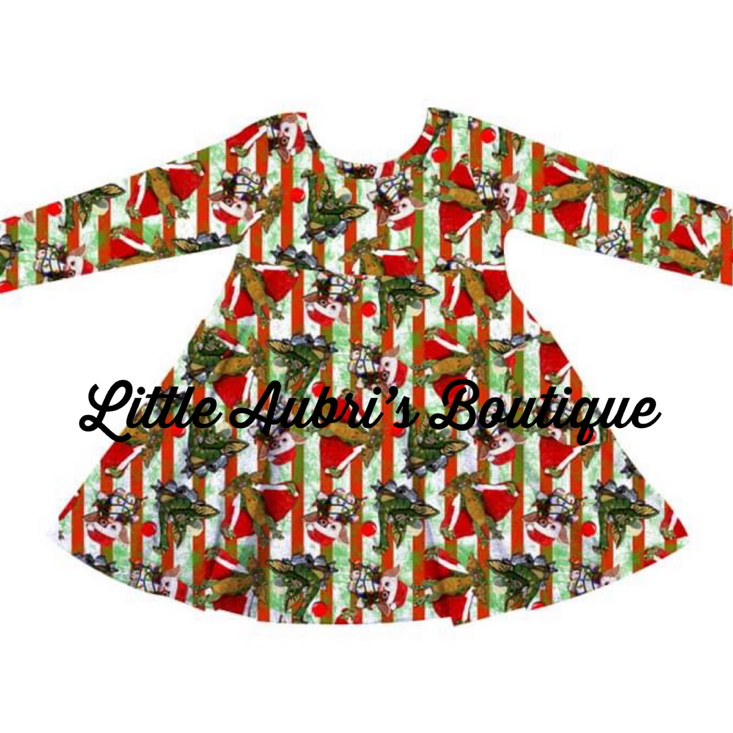 PREORDER Gremlin Christmas Adult Long Sleeve Pocket Dress CLOSES 8/5