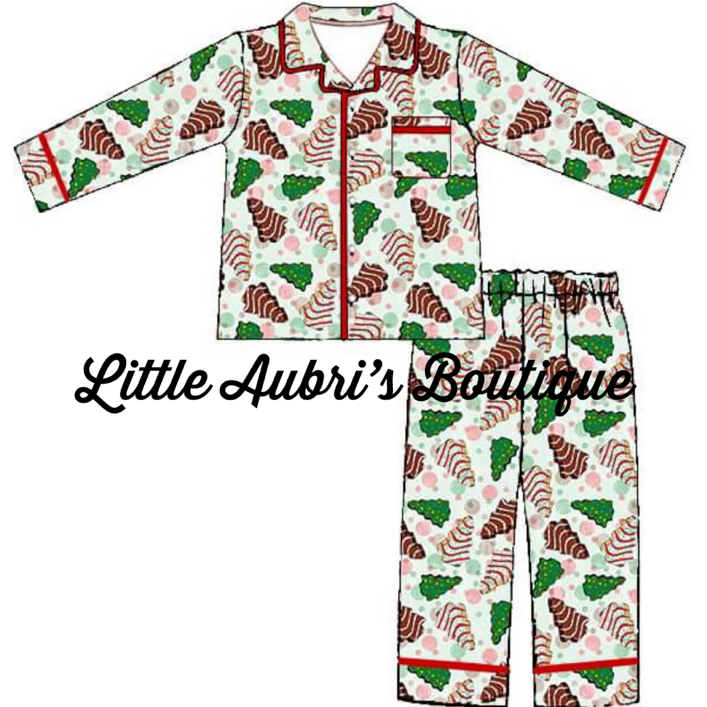 PREORDER Christmas Tree Cakes Adult Pajama Set CLOSES 8/5