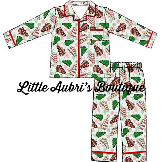 Christmas Tree Cakes Adult Pajama Set