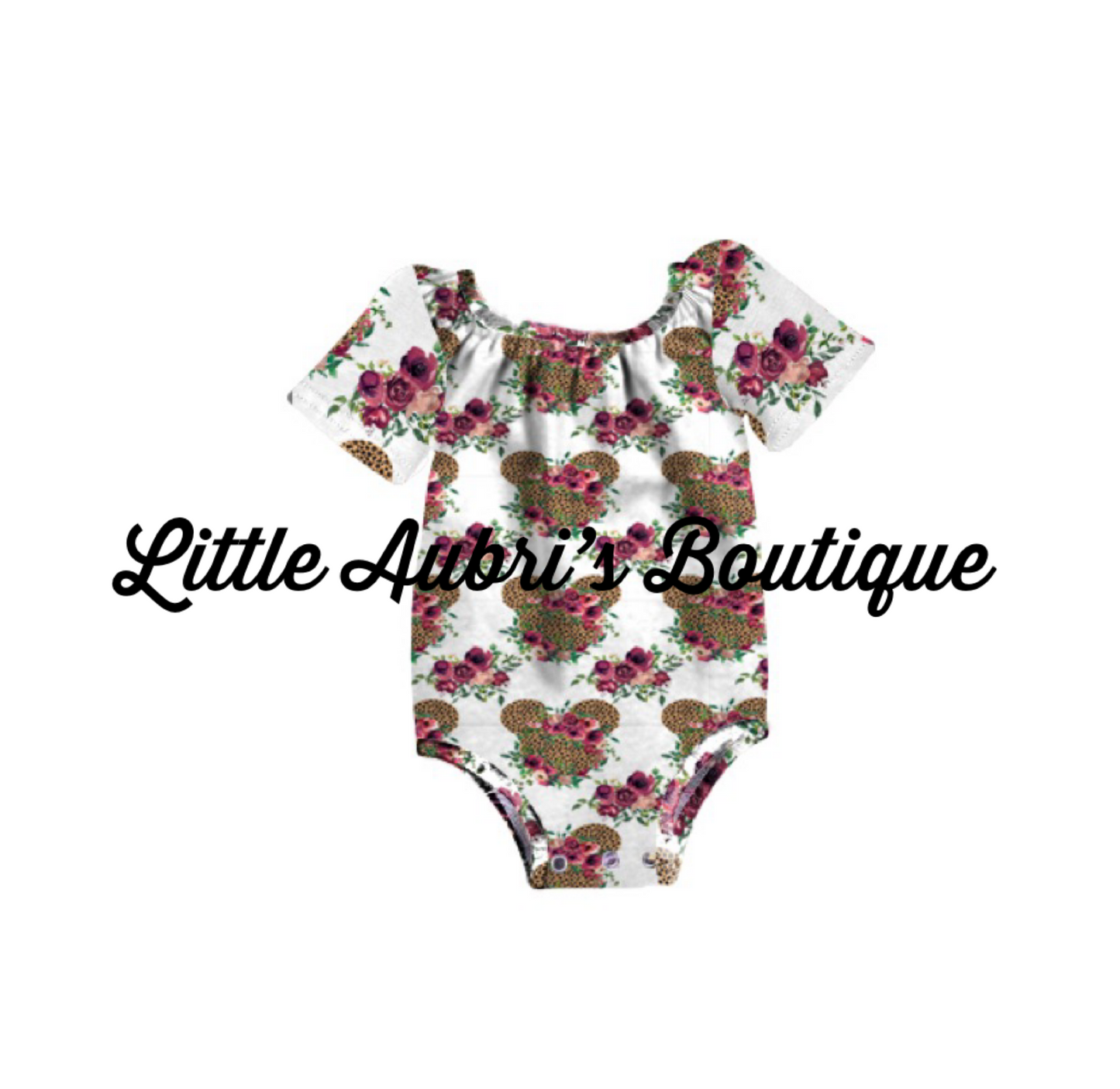 Leopard Floral Mouse Leotard