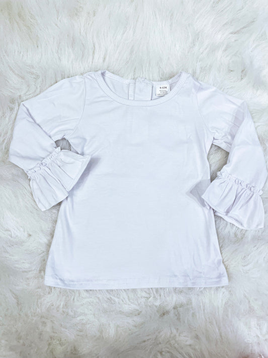 White Bell Sleeve Layering Shirt