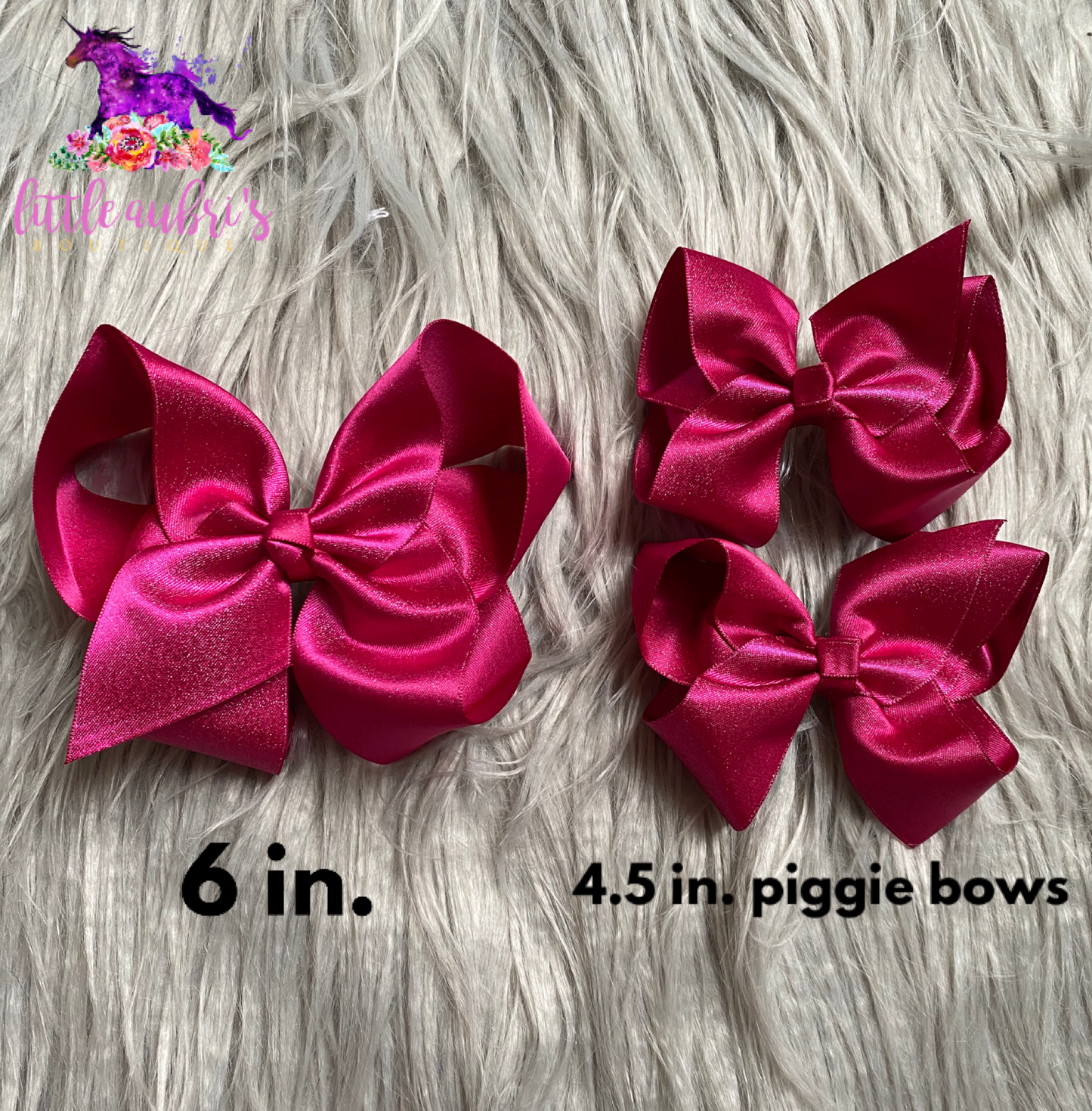 4.5 in. Piggy Set Shimmer Bows (Set of 2)
