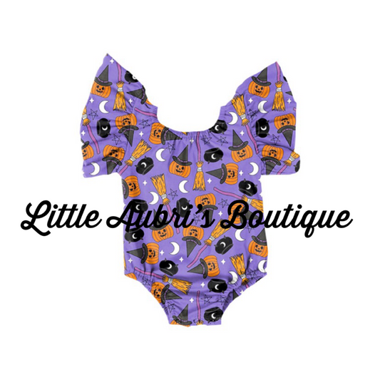 Witchy Vibes Flutter Sleeve Leotard