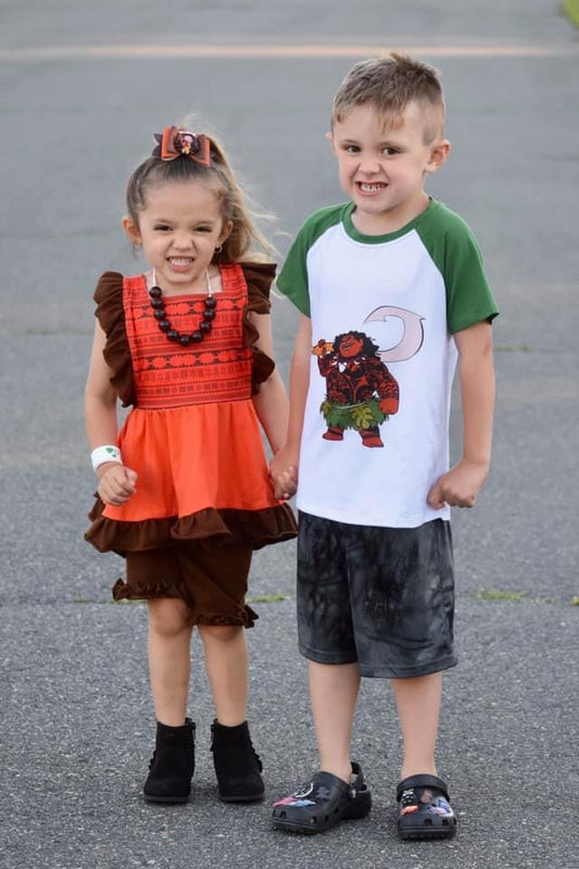 Moana Pinafore Tunic & Short Set