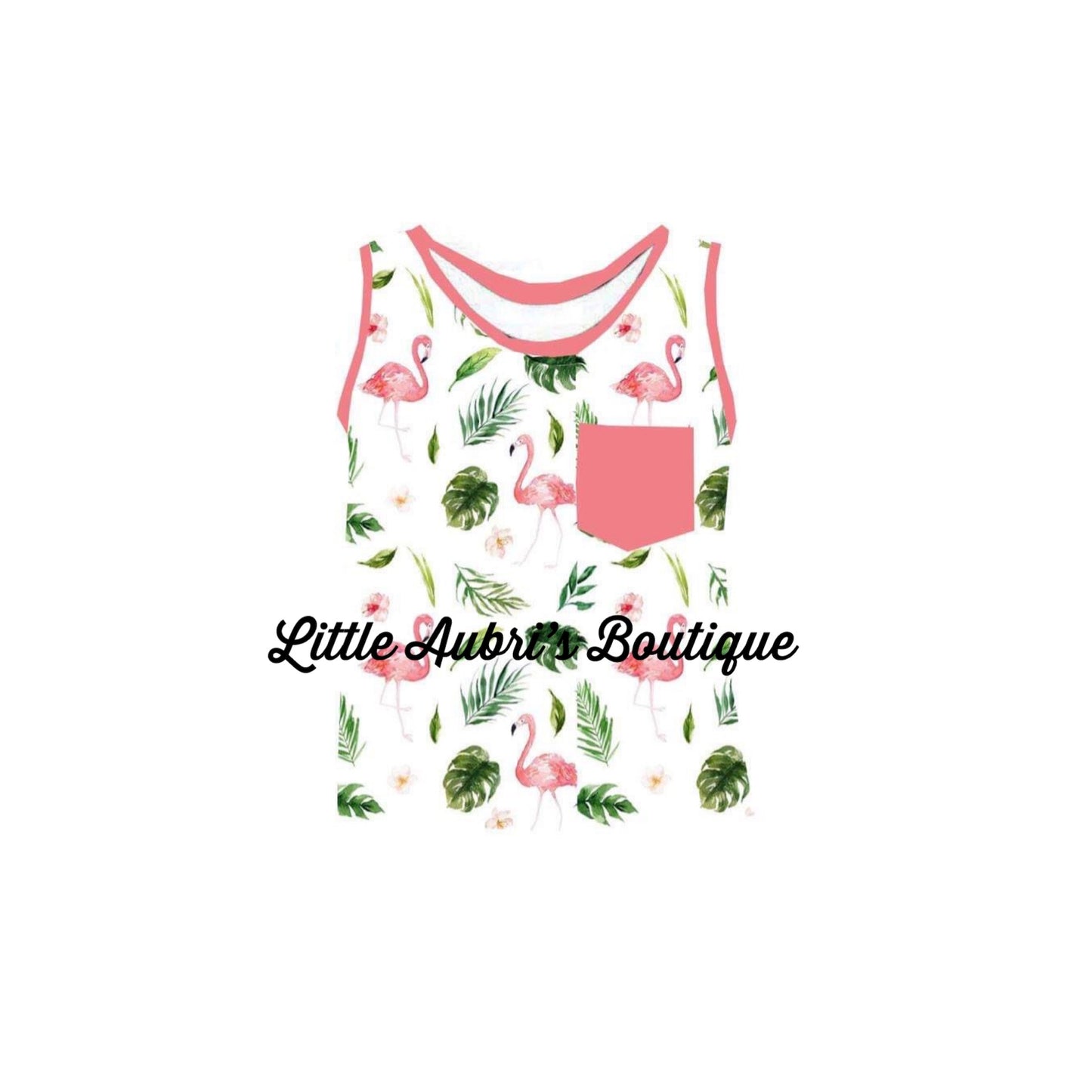 Tropical Flamingo Pocket Pink Tank