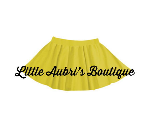 Dark Yellow Skirt w/ Built in Shorts