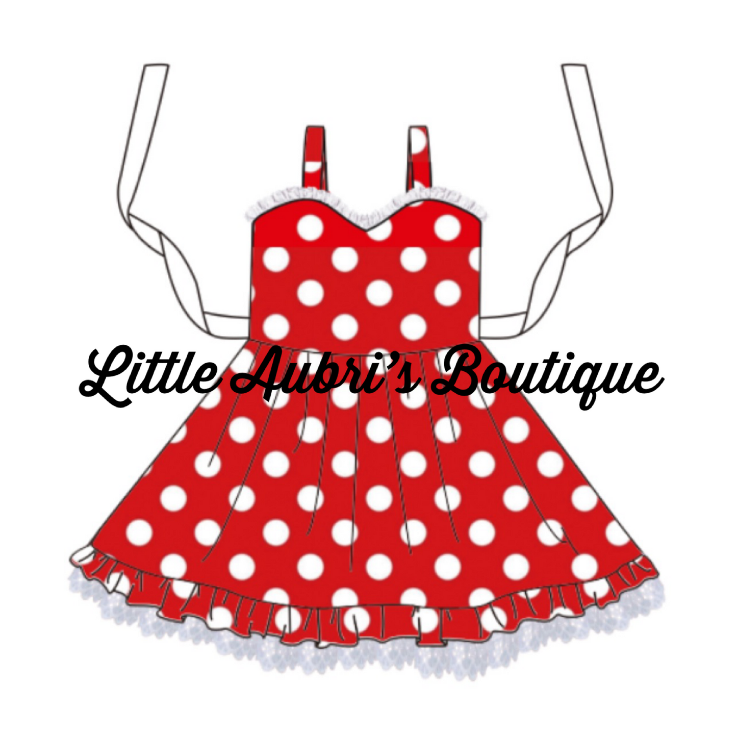 Red Polka Dot Mouse Ruffle Dress