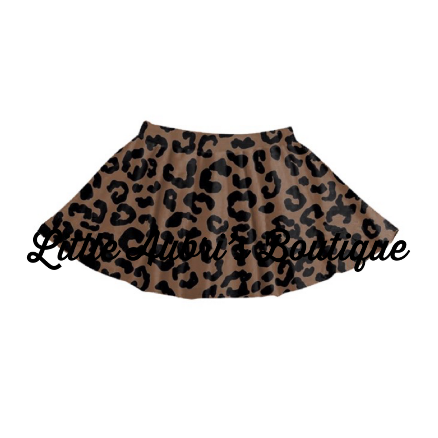 Leopard Skirt with Built in Shorts