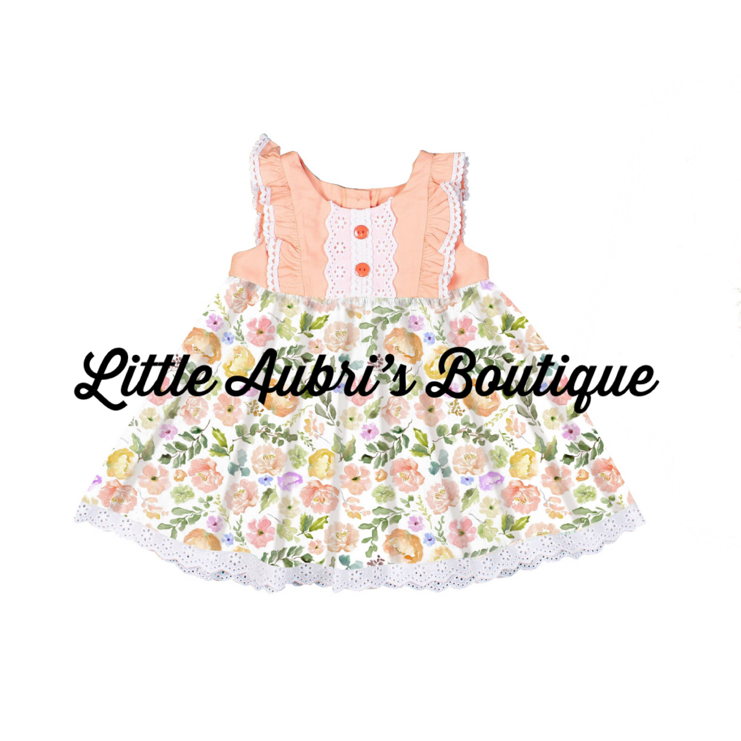 Pastel Floral Lace Dress