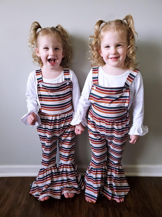 Fall Stripes Button Romper